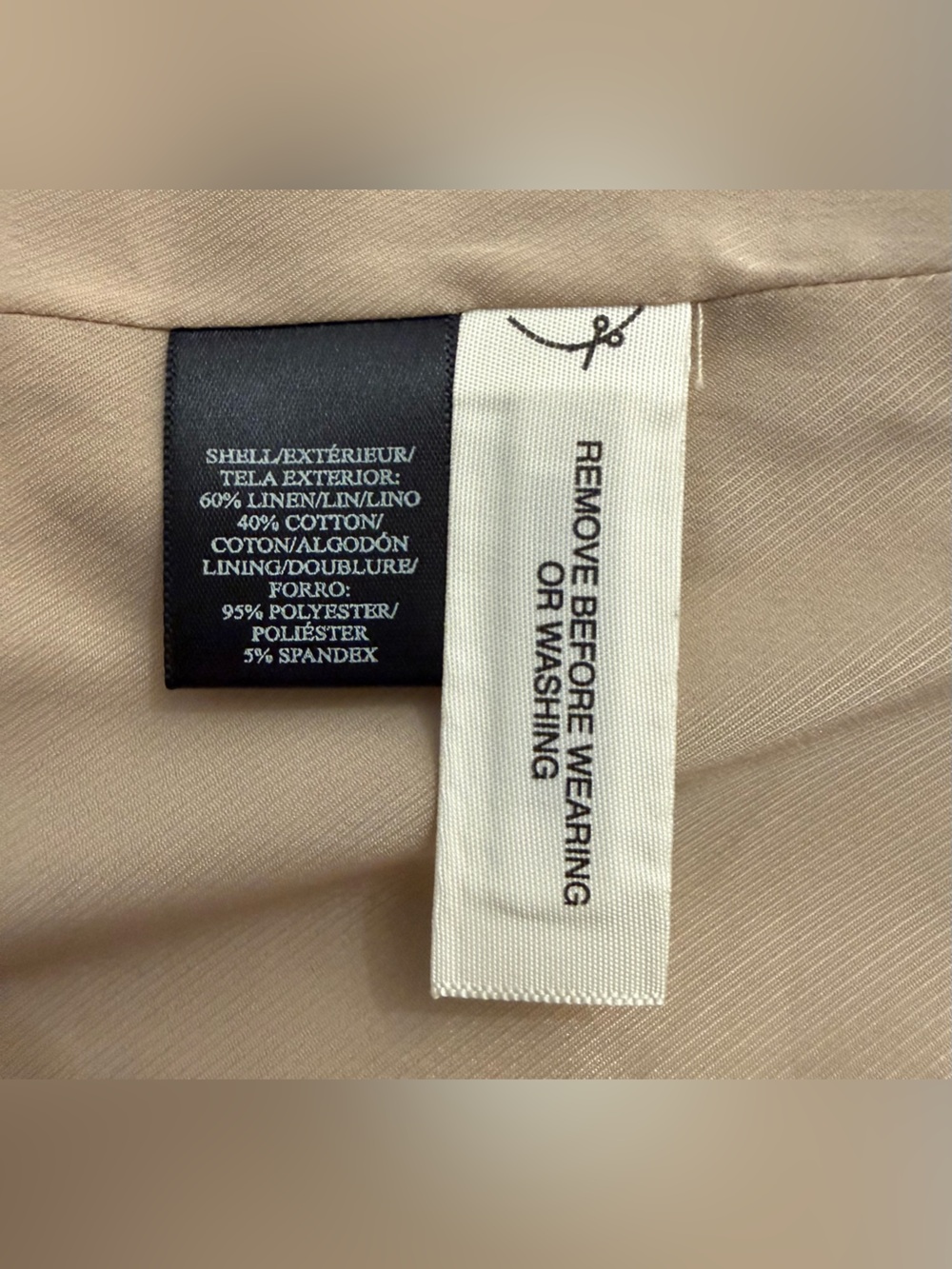 Ann Taylor Linen Blend Belted Safari Utility Jacket Khaki Size 14 - Picture 13 of 16